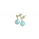 Blue Aquamarine Drop Earrings